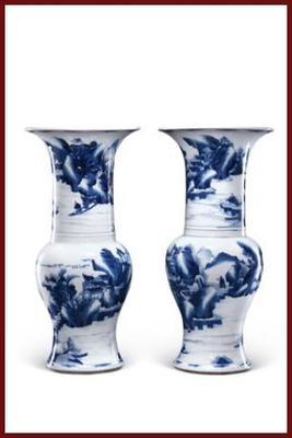 【青花山水人物图花觚鉴定 交易及最新市场走势】价格,厂家,瓷器拍卖-搜了网