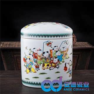 陶瓷食品罐景德镇厂家 高档陶瓷茶叶罐
