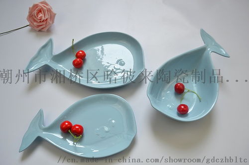 色土陶瓷鲸鱼食具 可订制加印logo ,潮州市湘桥区哈彼来陶瓷制品厂
